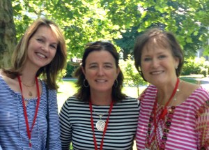 Suzanne Sally and I all got the striped shirt memo